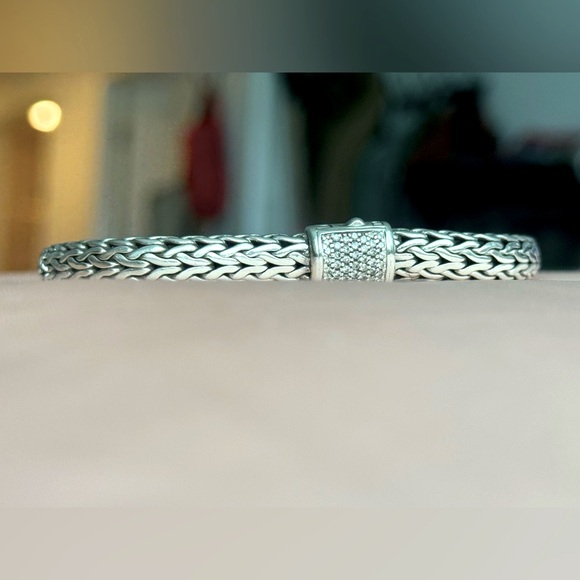 John Hardy Icon Bracelet- White Diamond & 925 Sterling Silver Bracelet - Picture 4 of 16